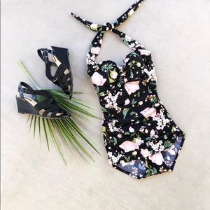 ESTHER WILLIAMS MODCLOTH Floral One Piece Swimsuit